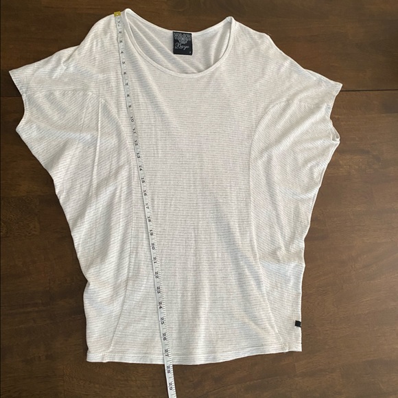 BAYO White Sheer Blouse Stripes - Picture 4 of 9